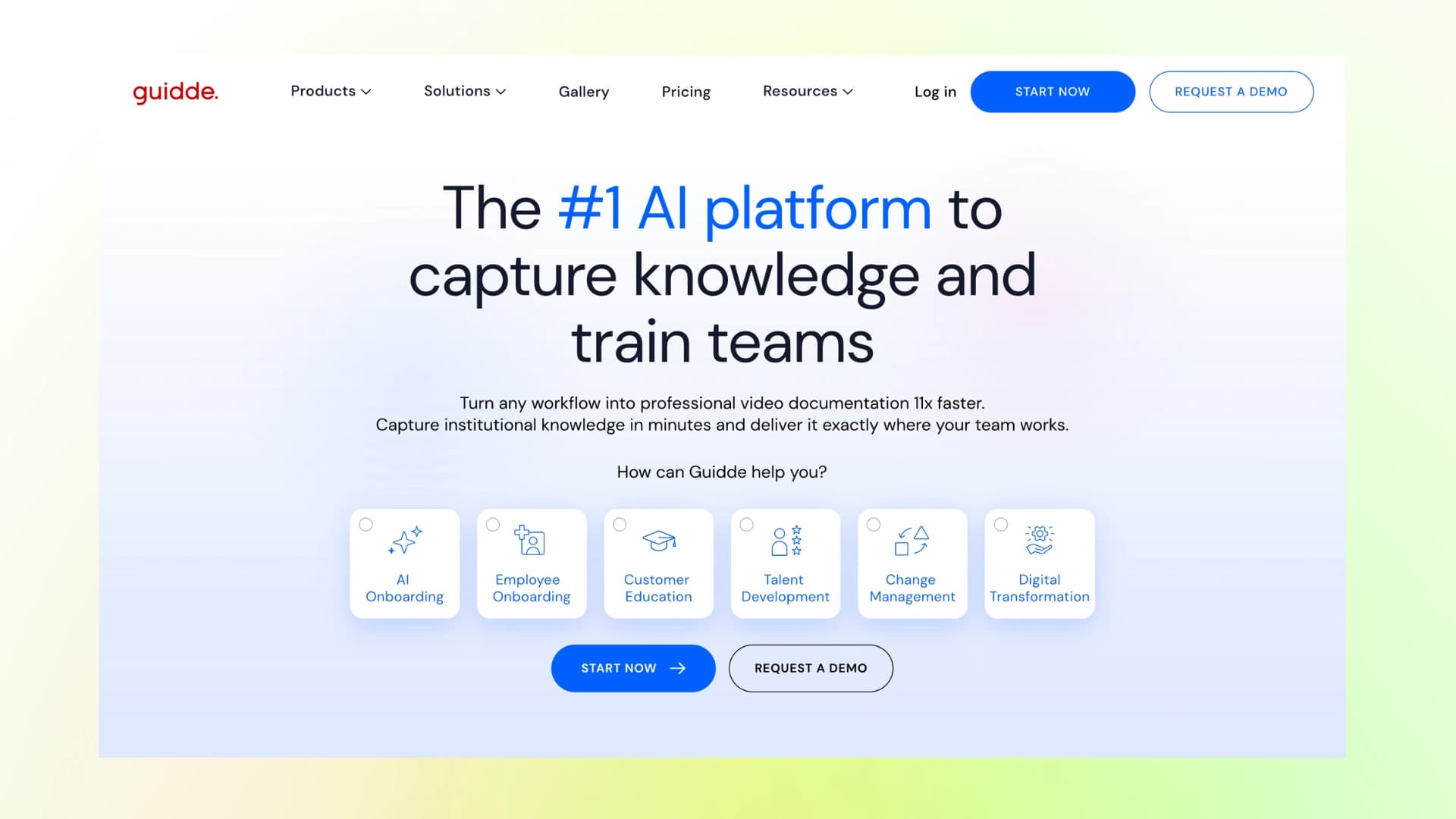 Guidde employee onboarding video tool