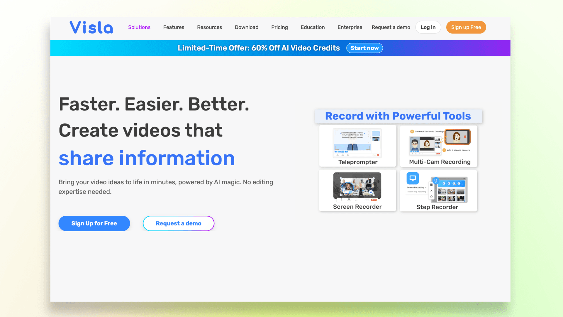 Visla AI video creation platform