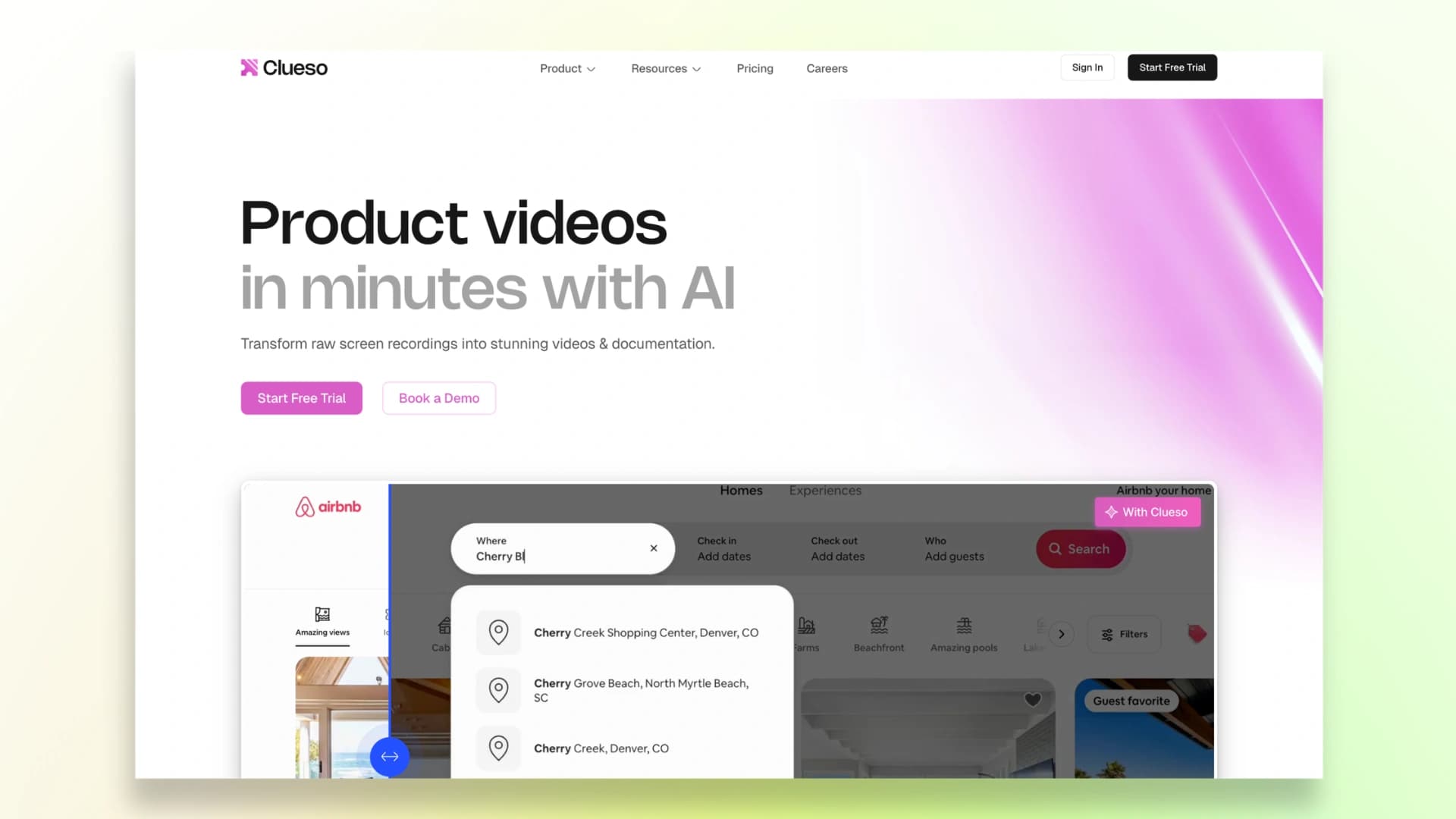 Clueso product walkthrough tool