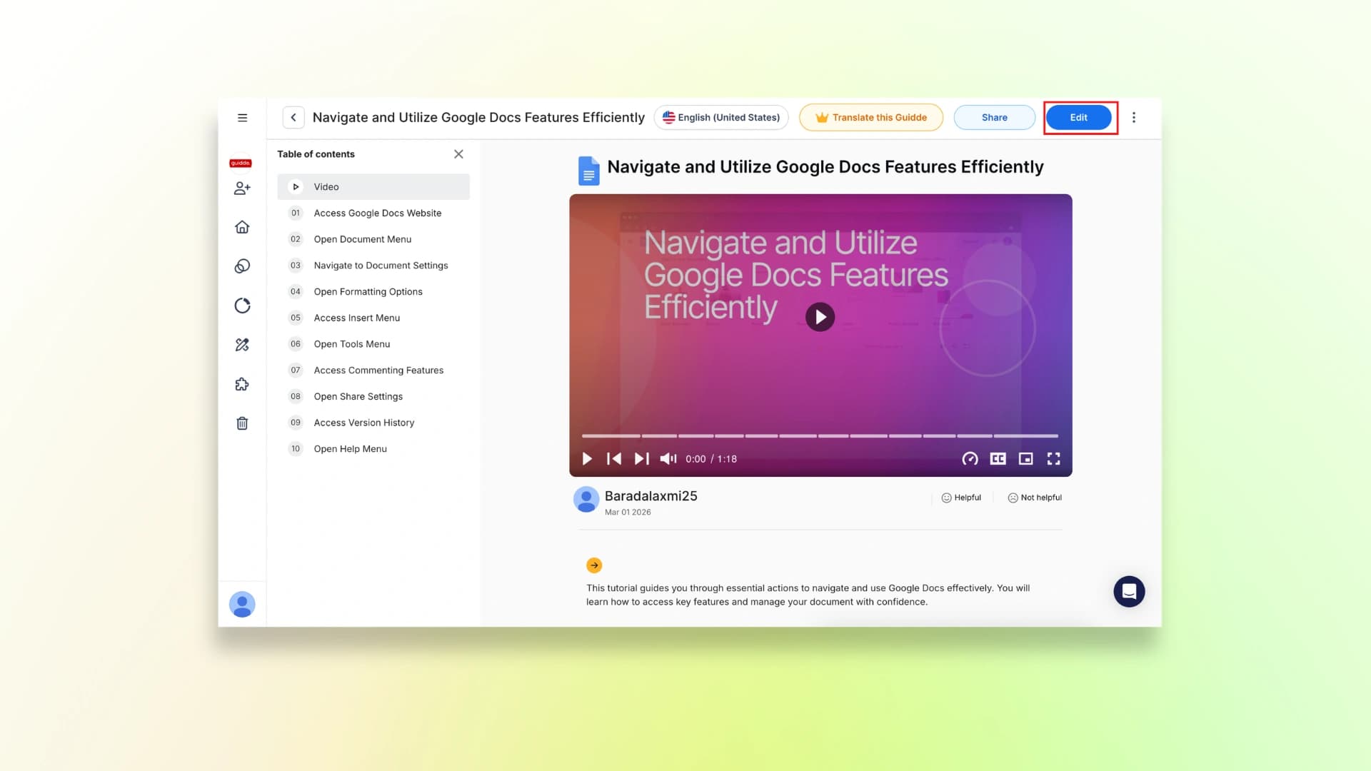 Guidde Preview video