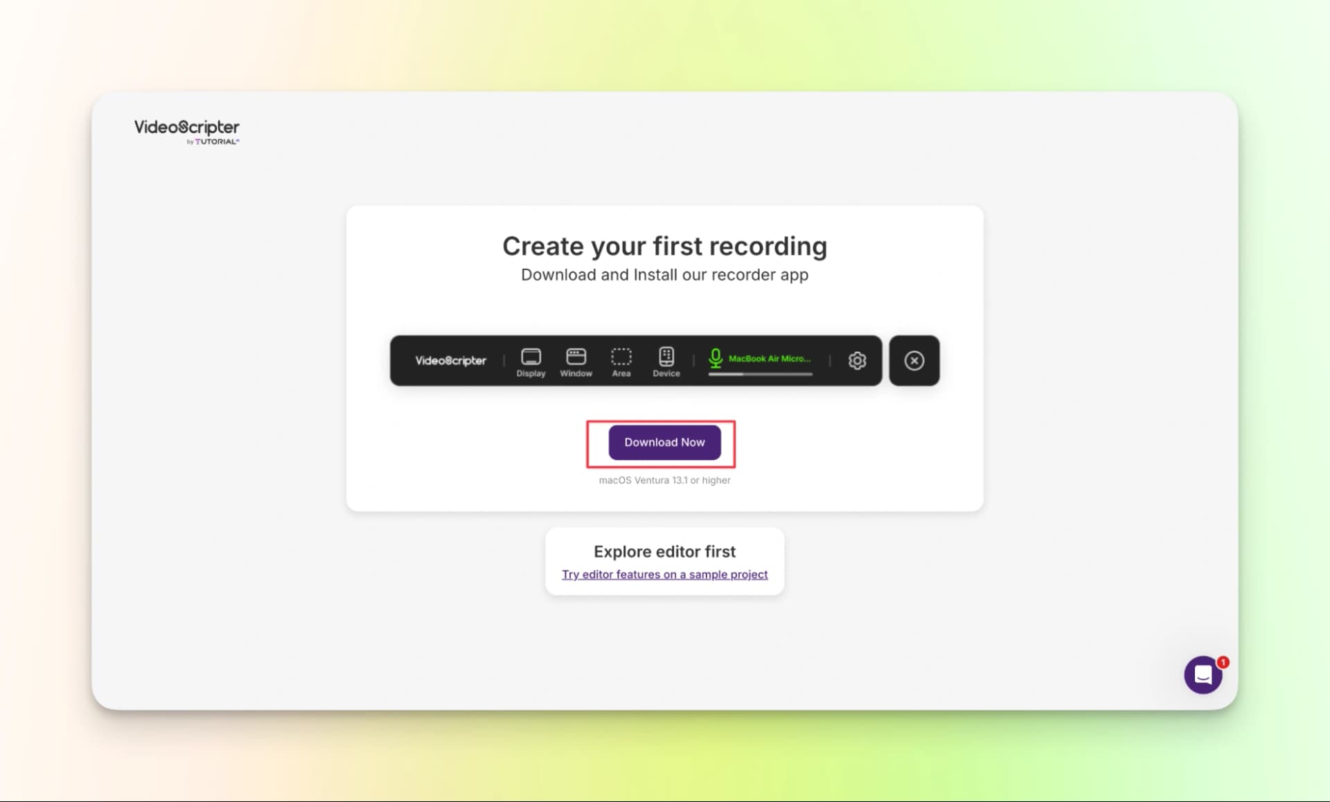 Tutorial.ai download screen recorder