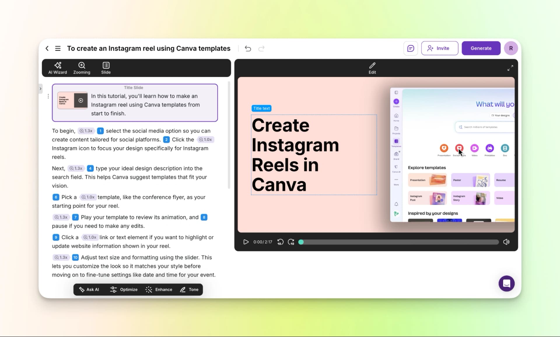 Tutorial.ai review script