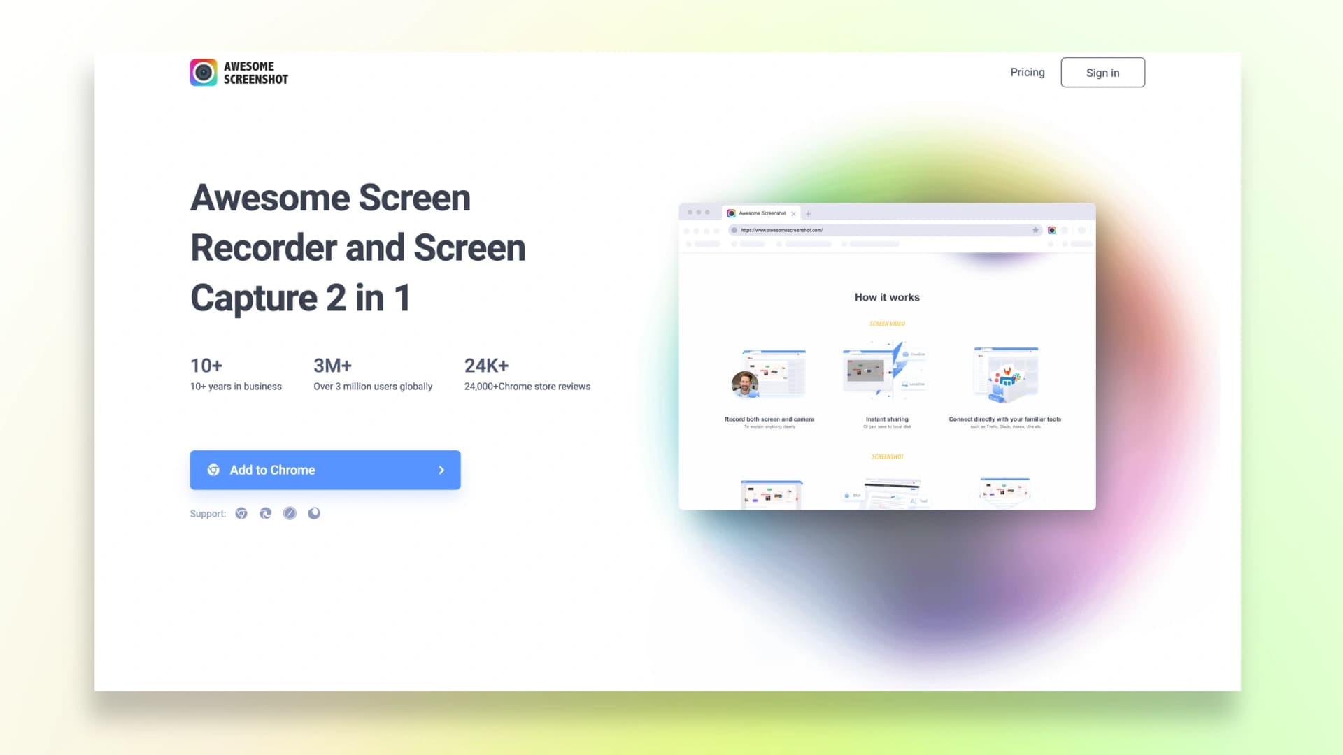 Awesome Screenshot Chrome extension for recording tutorials