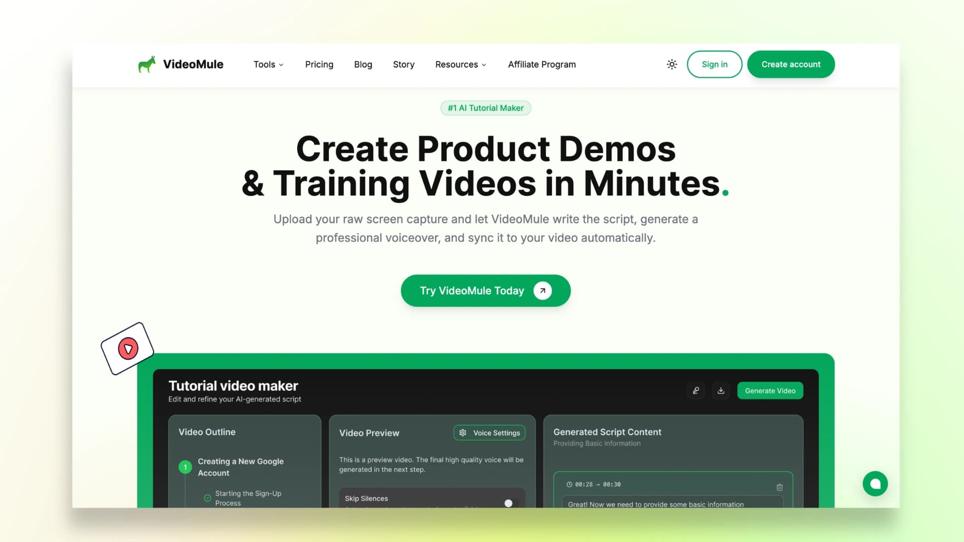 Videomule AI-powered screen recorder Chrome extension