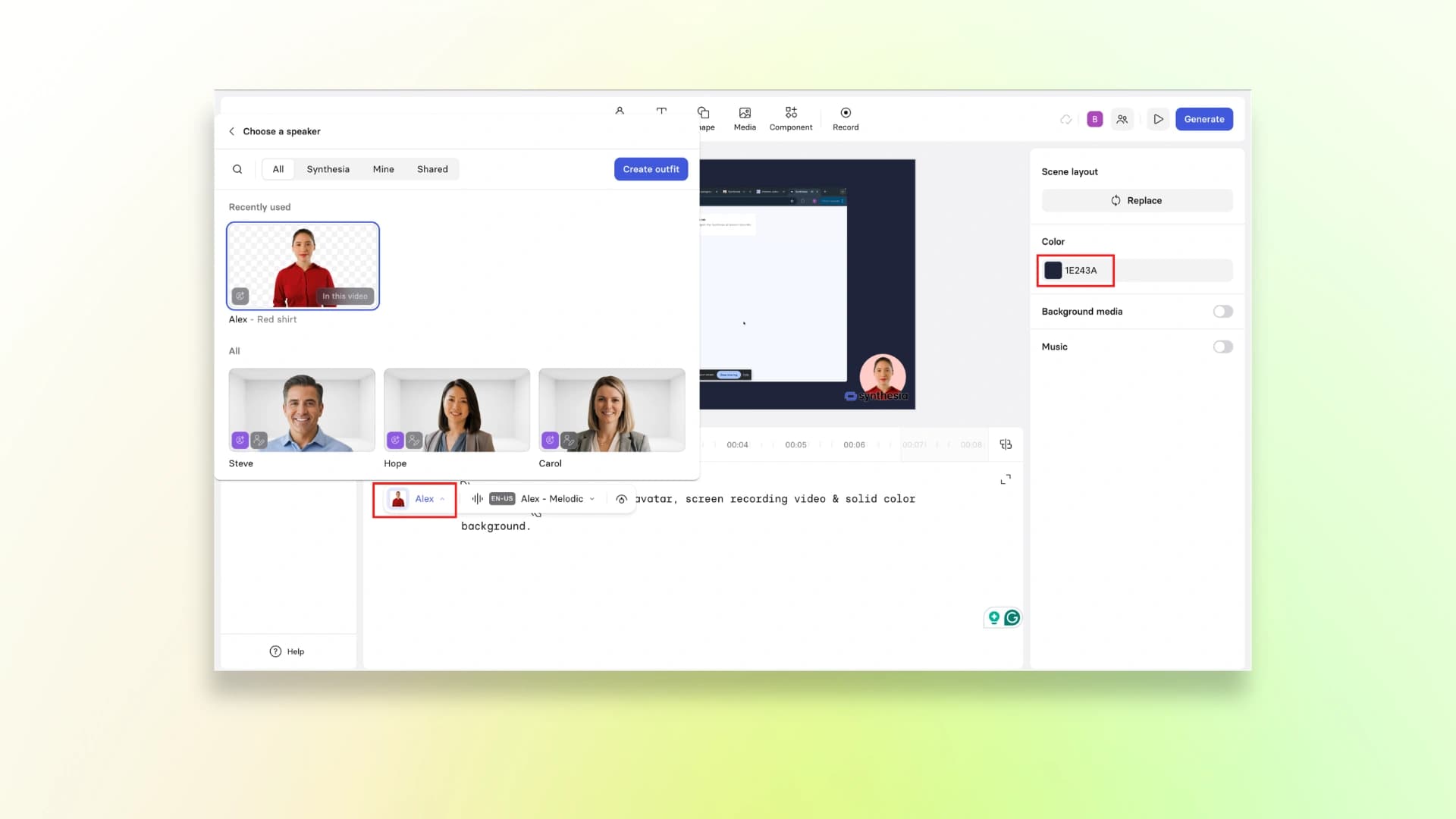Synthesia Choose Ai Avatar