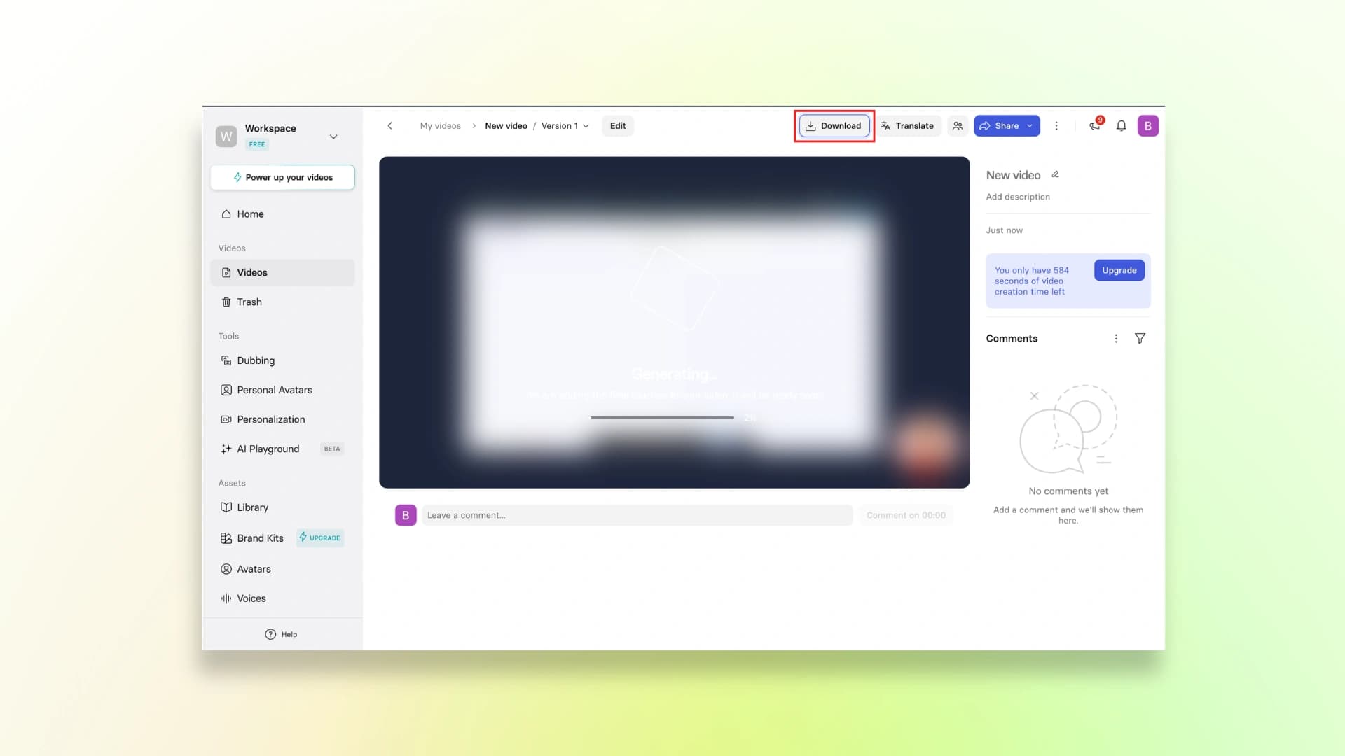 Synthesia Download video