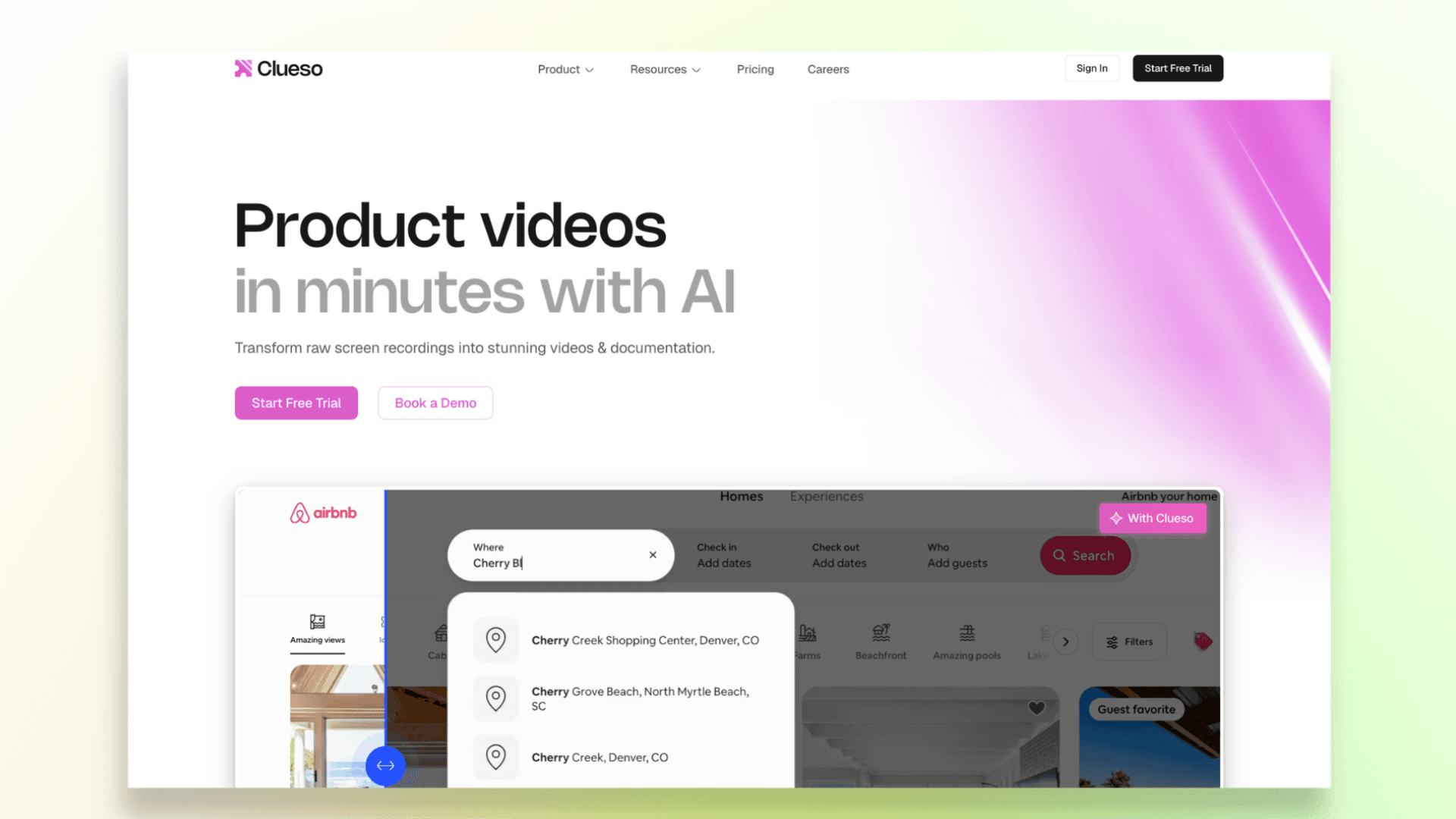 Clueso AI video and documentation platform