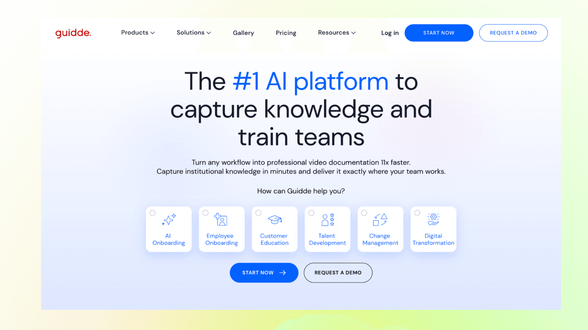 Guidde enterprise knowledge management platform