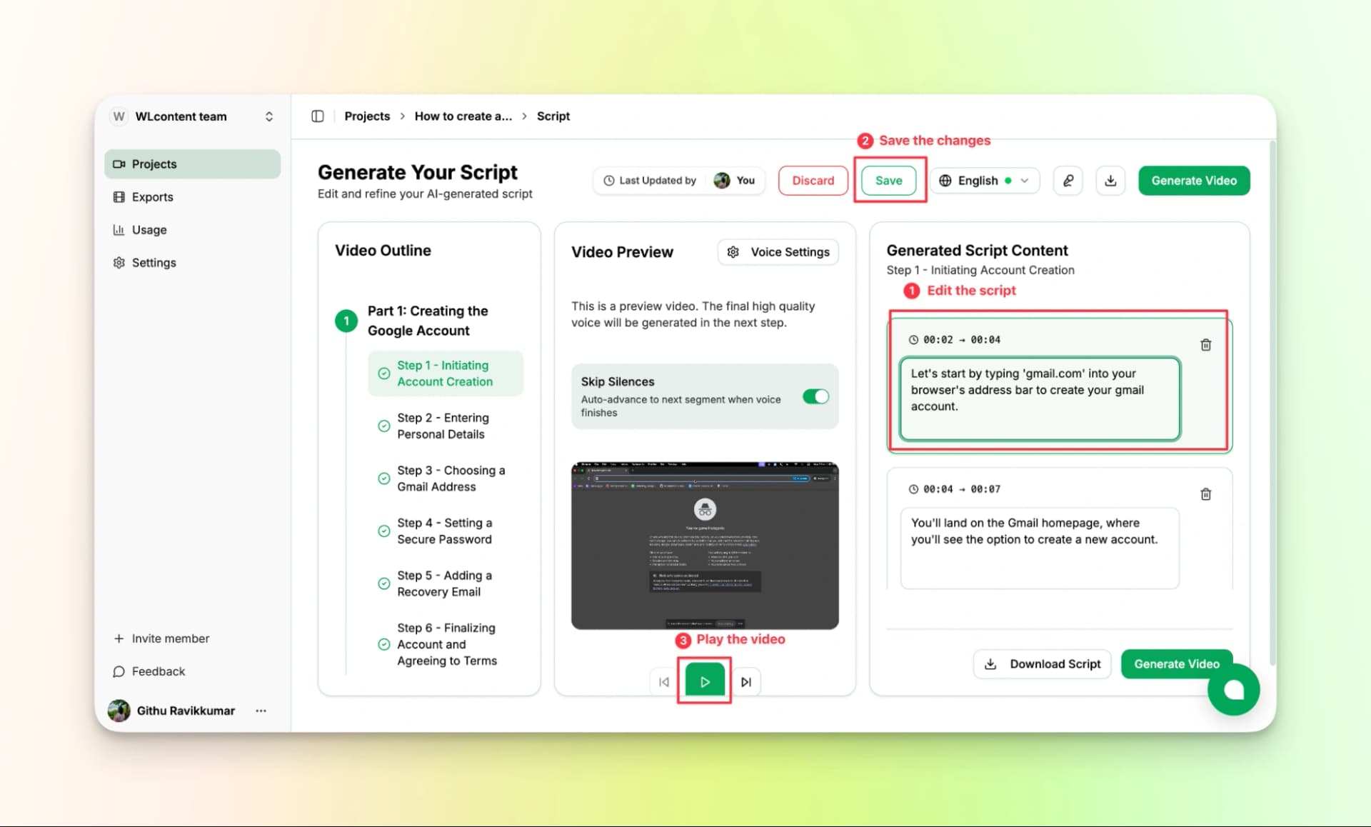 Videomule Edit Script