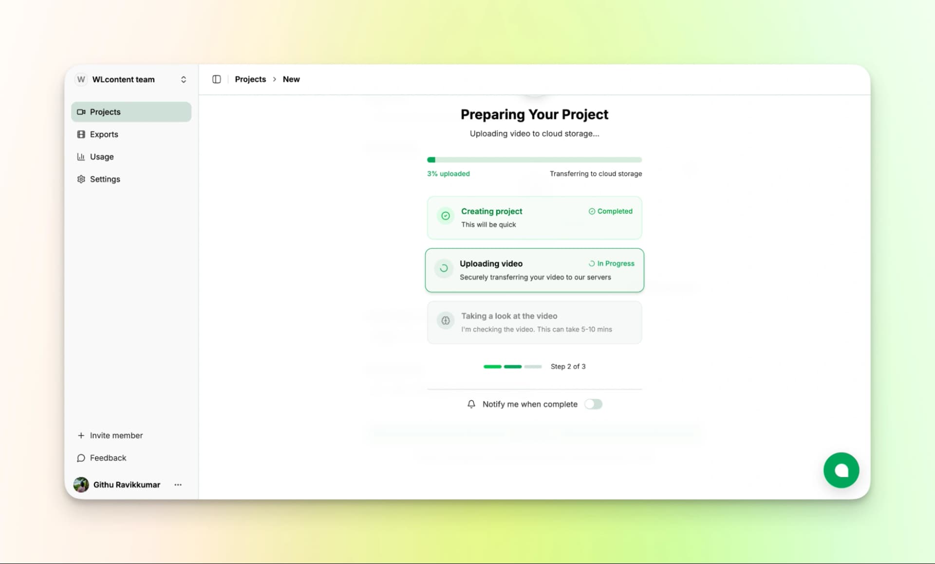 Videomule Preparing your Project