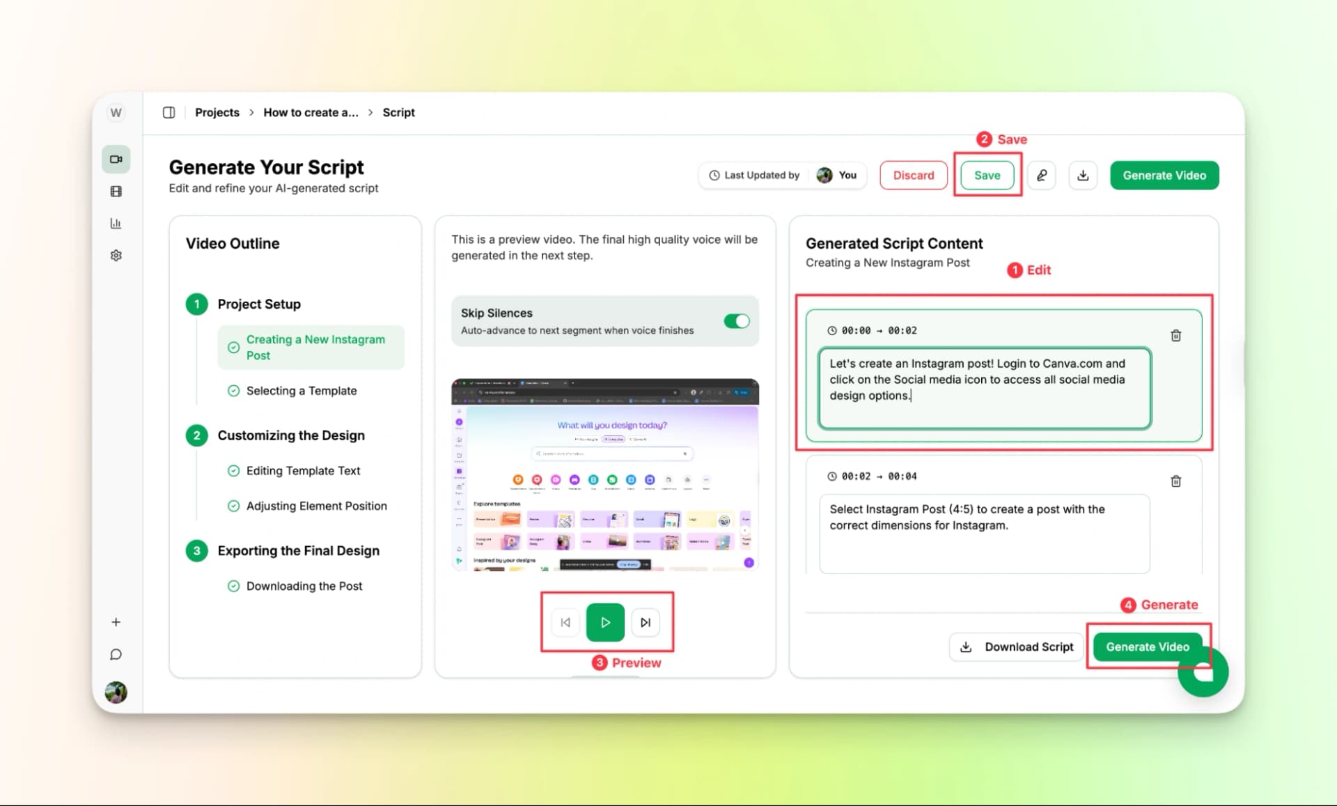 Videomule Script Dashboard
