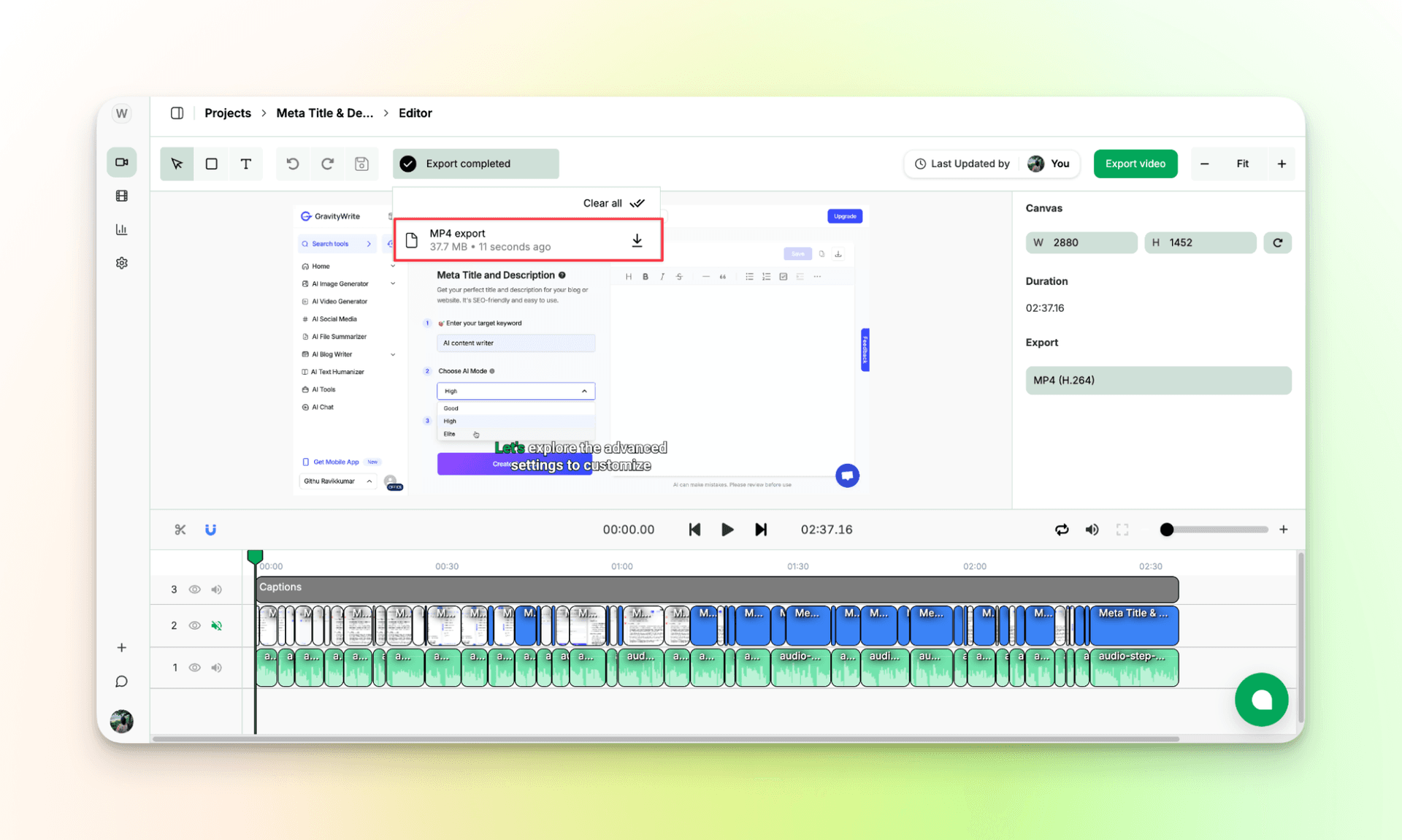 Download Your Tutorial Video