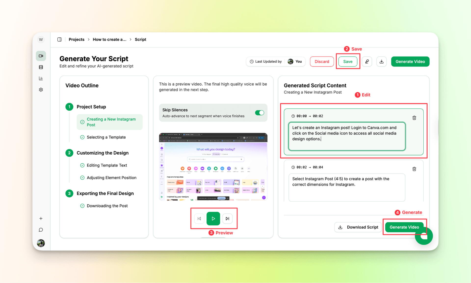 Edit ai-generated script