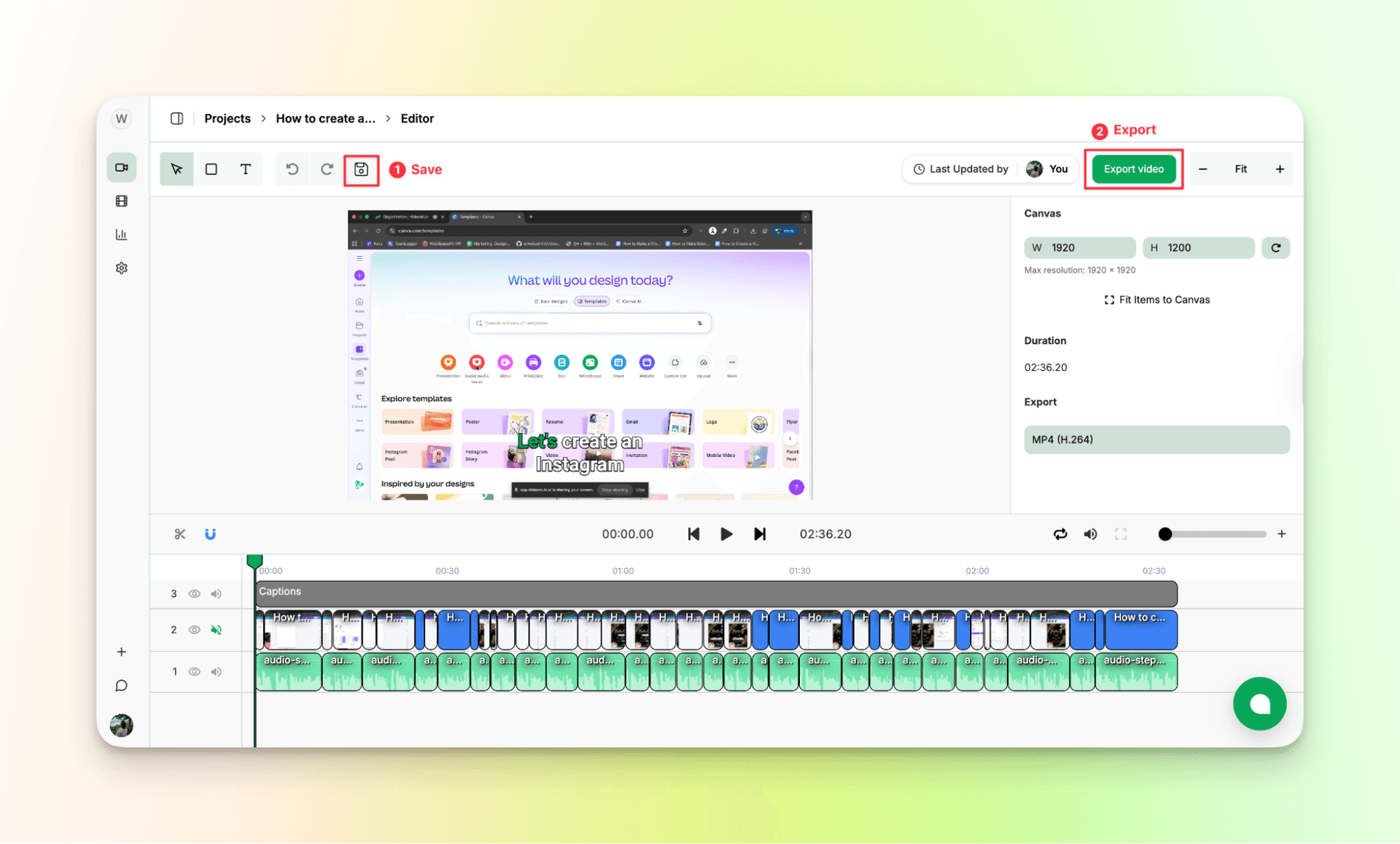Export the educational video