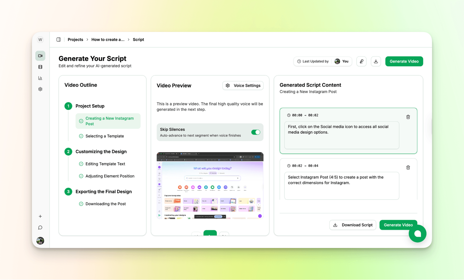Review ai-generated script