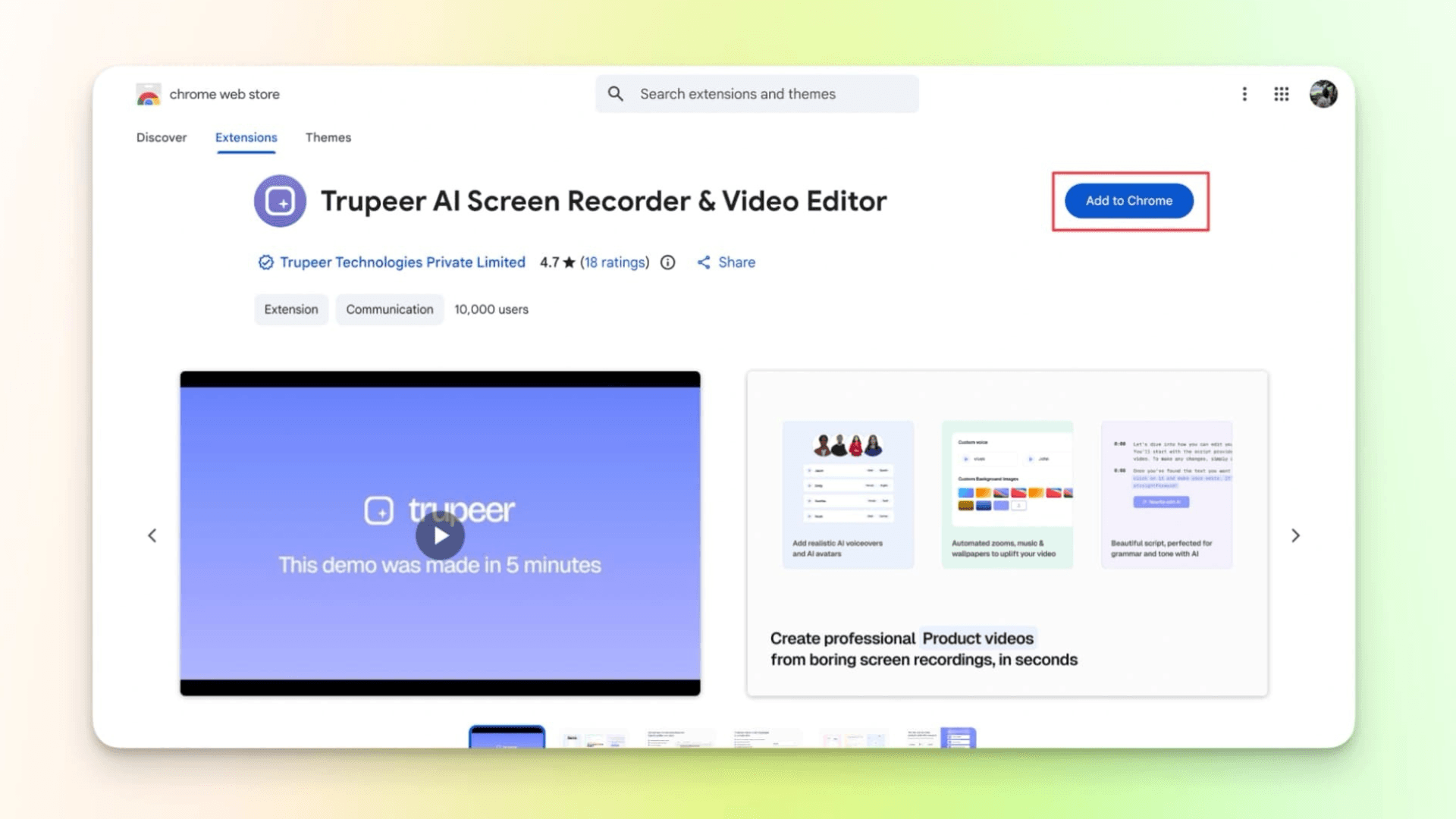 Trupeer step 1 — download the Chrome extension